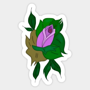 Lovely Drawing of a Flower Sticker